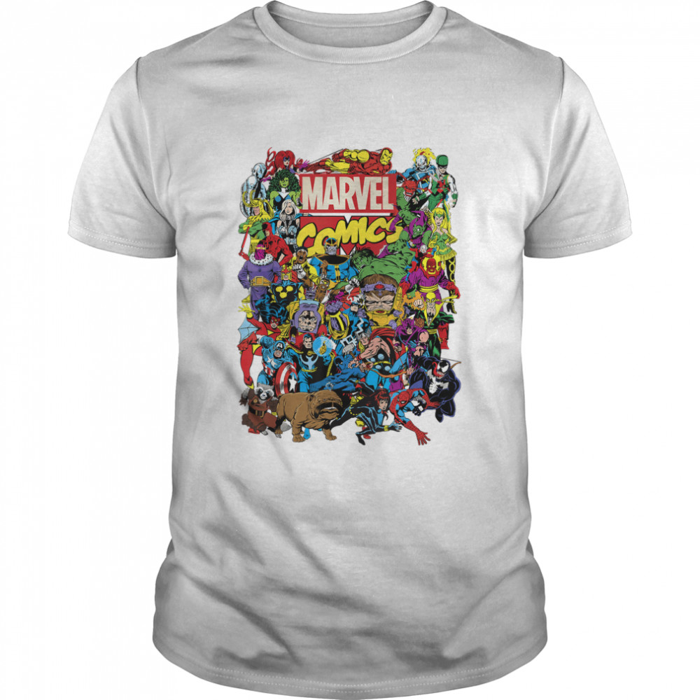 Marvel Comics Heroes Group Shot Graphic T-Shirt T-Shirt