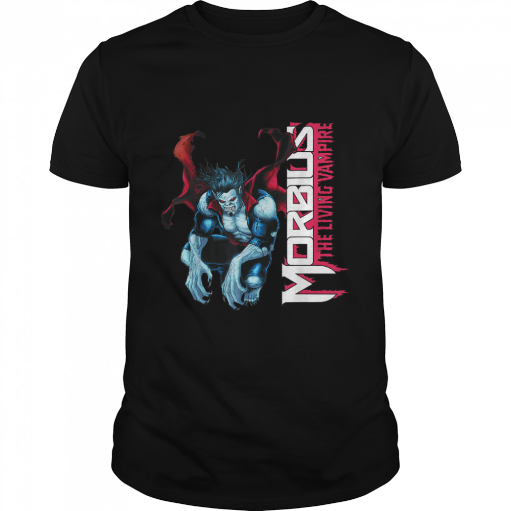 Marvel Morbius The Living Vampire Crouching Logo T-Shirt