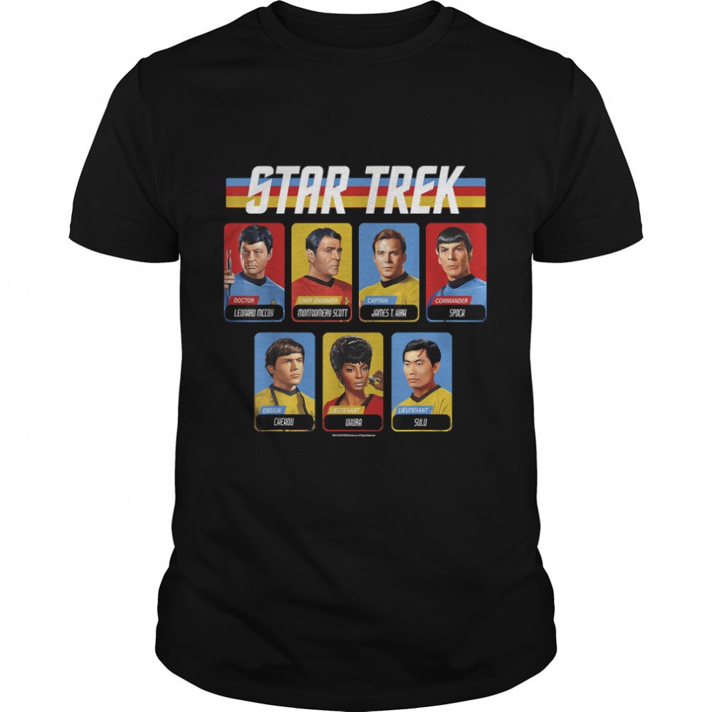 Star Trek Original Series Crew Retro Rainbow Graphic T-Shirt