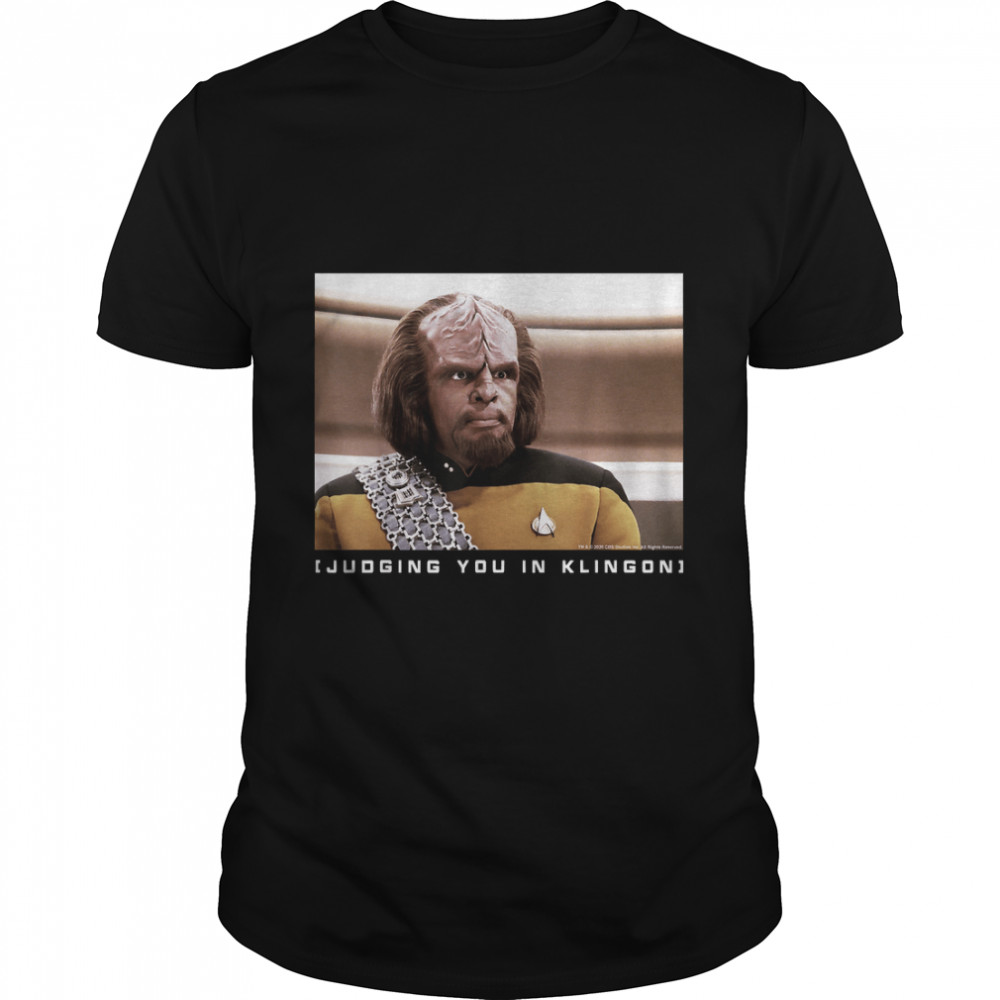 Star Trek The Next Generation Worf Judging You In Klingon T-Shirt