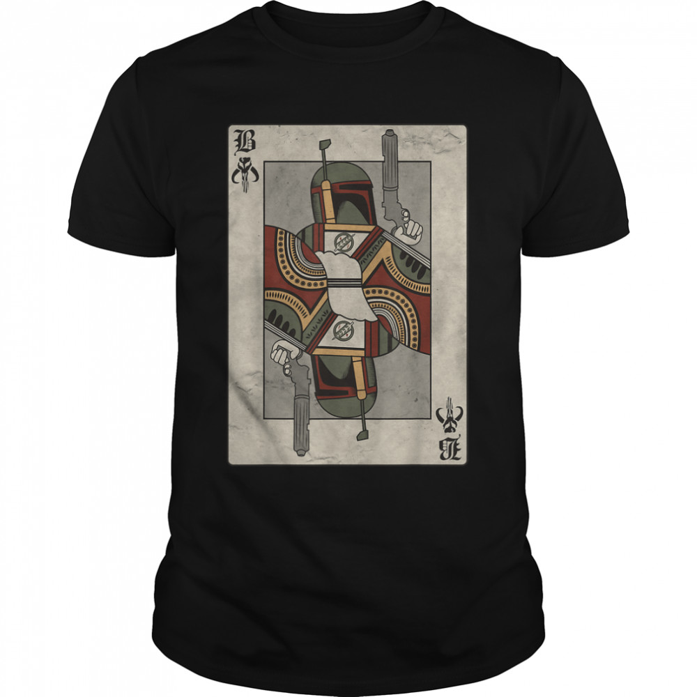 Star Wars Boba Fett Playing Card Graphic T-Shirt