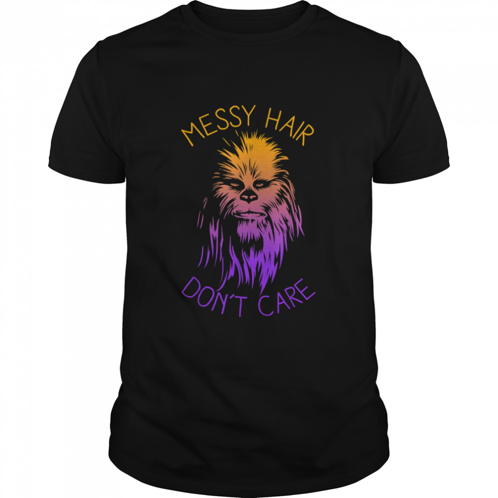 Star Wars Chewbacca Messy Hair Don'T Care Graphic T-Shirt T-Shirt