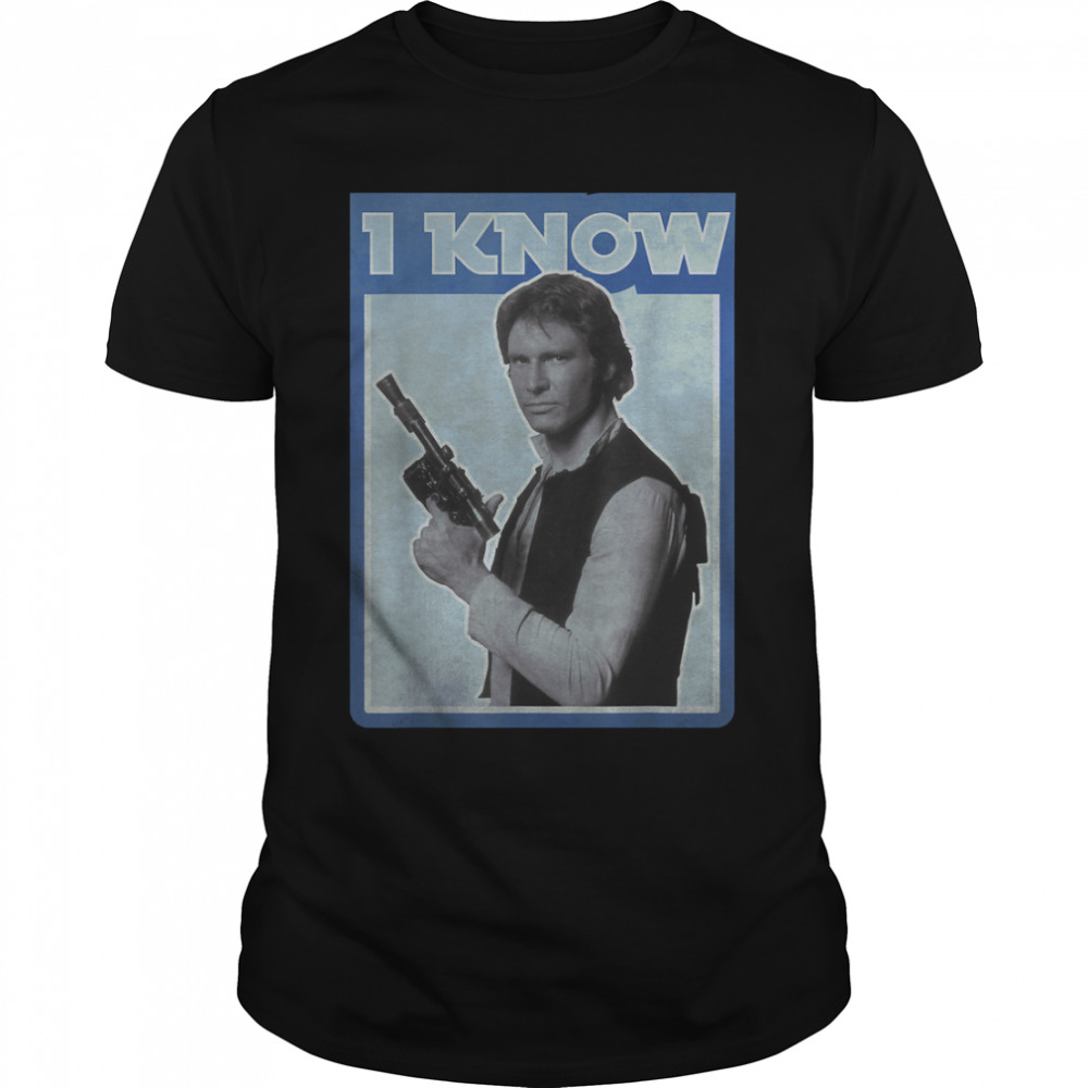Star Wars Han Solo Iconic Unscripted I Know Graphic T-Shirt