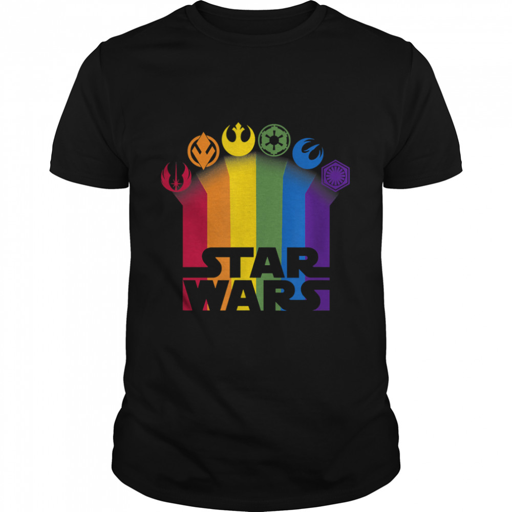 Star Wars Icon Trails Rainbow Pride Logo T-Shirt