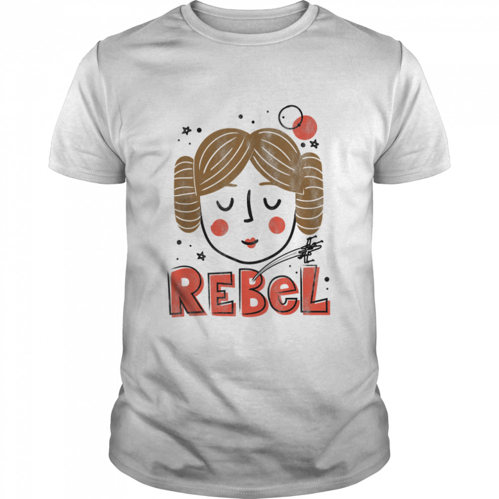 Star Wars Princess Leia Rebel Doodle Drawing T-Shirt