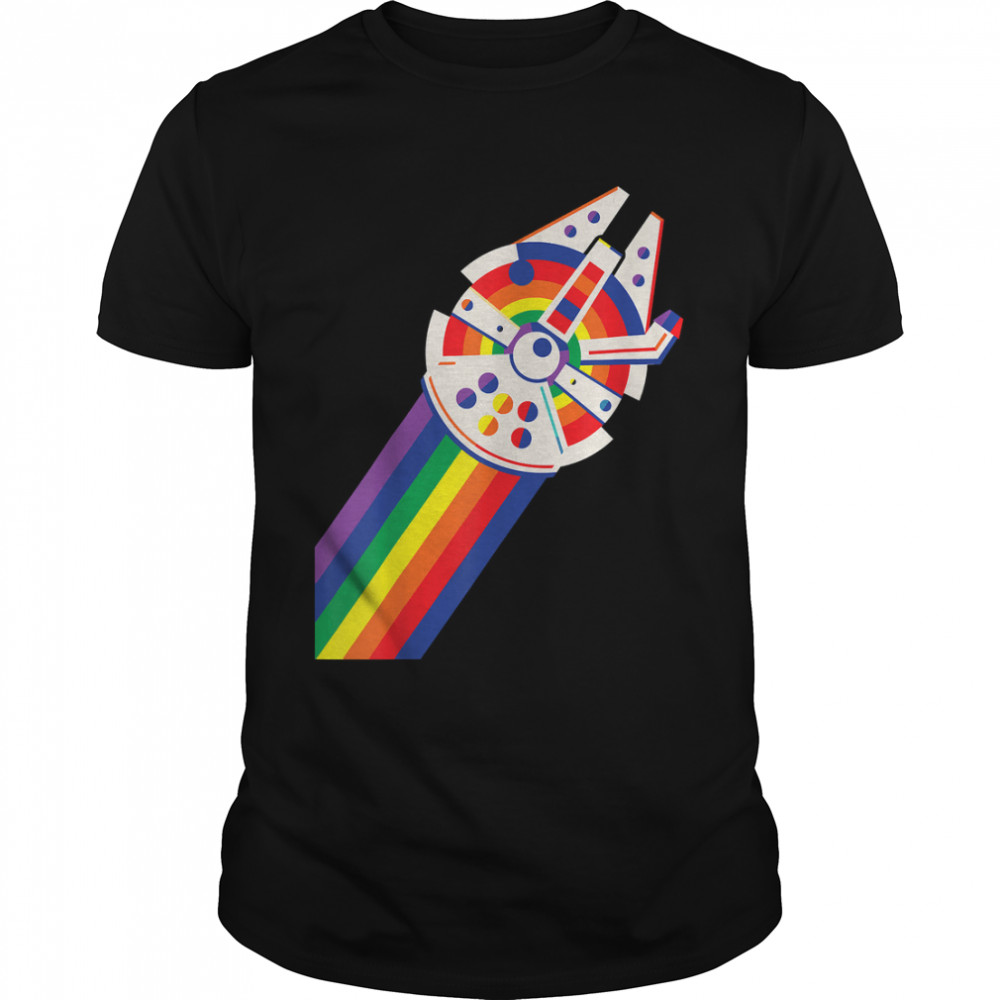 Star Wars Rainbow Millennium Falcon T-Shirt