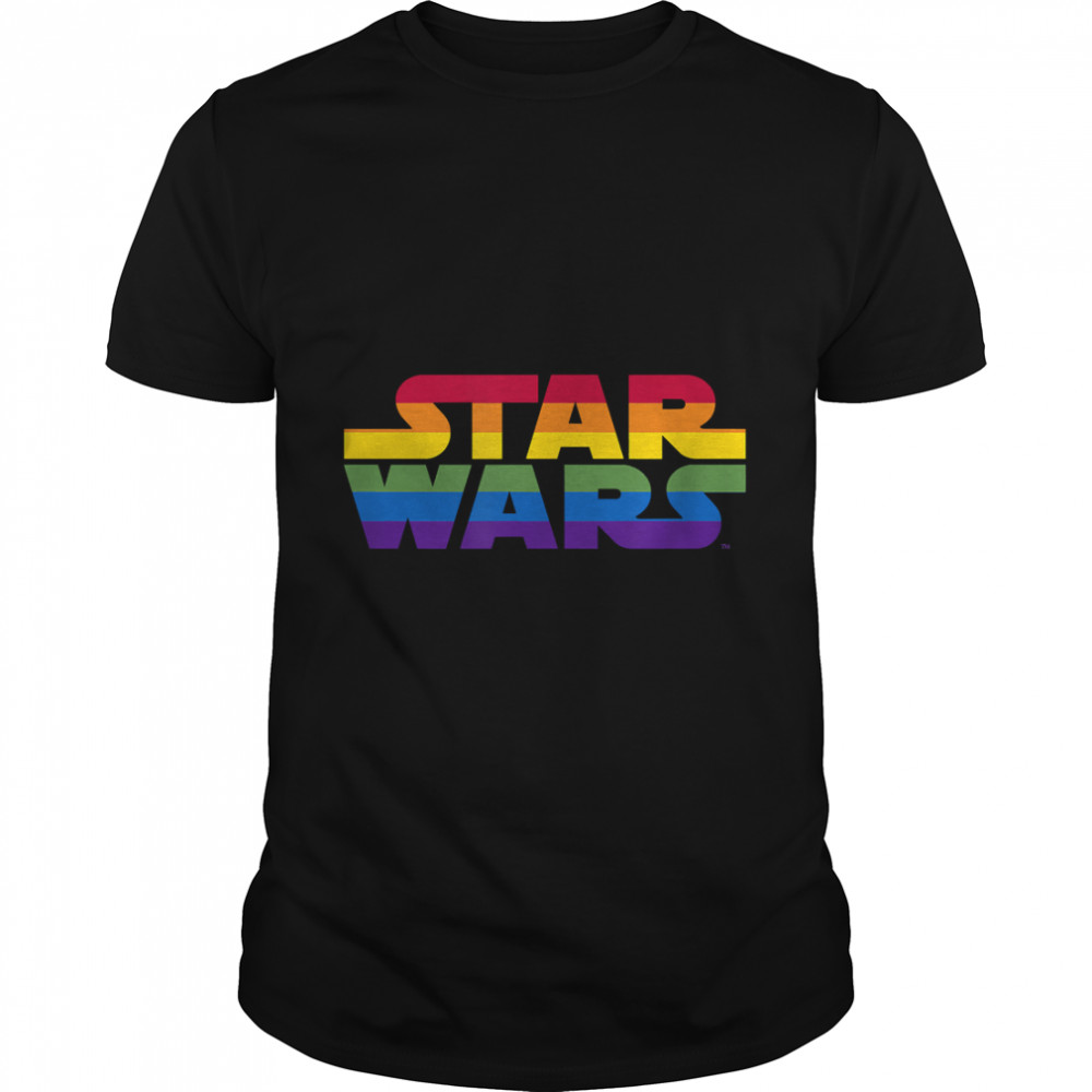 Star Wars Rainbow Striped Logo T-Shirt Copy