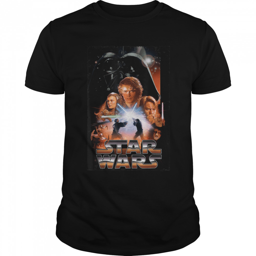 Star Wars Revenge Of The Sith Movie Poster Graphic T-Shirt
