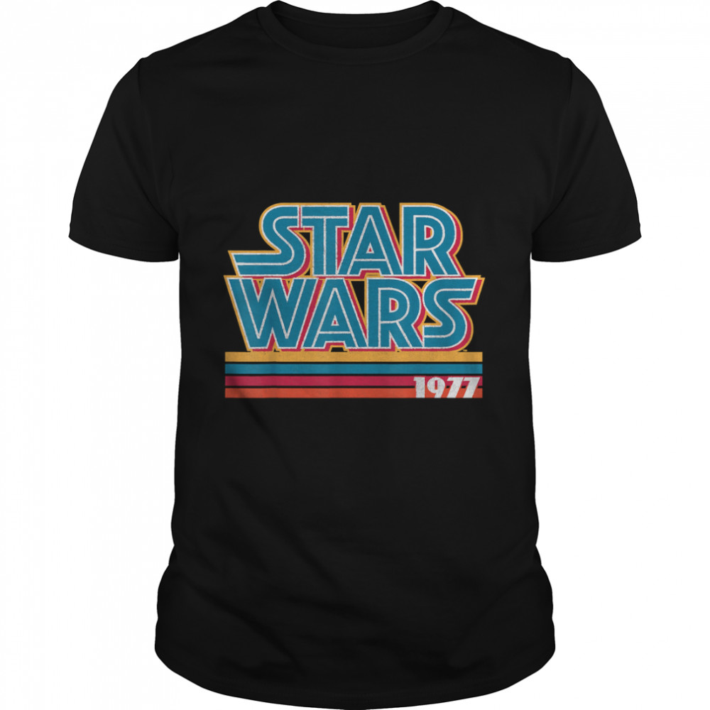 Star Wars Super Retro Striped Logo 1977 Graphic T-Shirt T-Shirt