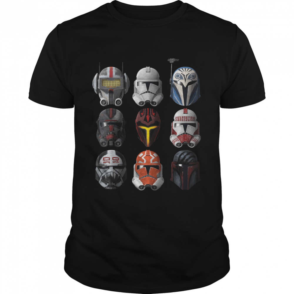 Star Wars The Clone Wars Clone Helmets T-Shirt