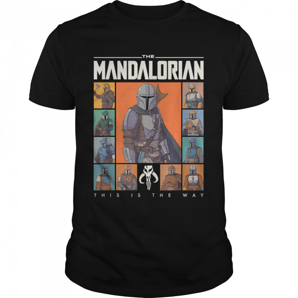 Star Wars The Mandalorian Character Grid This Is The Way T-Shirt
