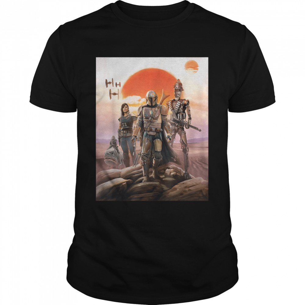 Star Wars The Mandalorian Group Poster T-Shirt