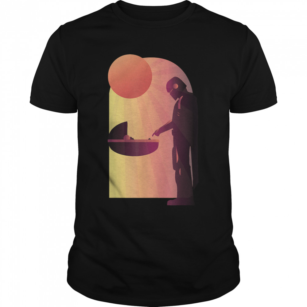 Star Wars The Mandalorian The Child Discovery Silhouette T-Shirt