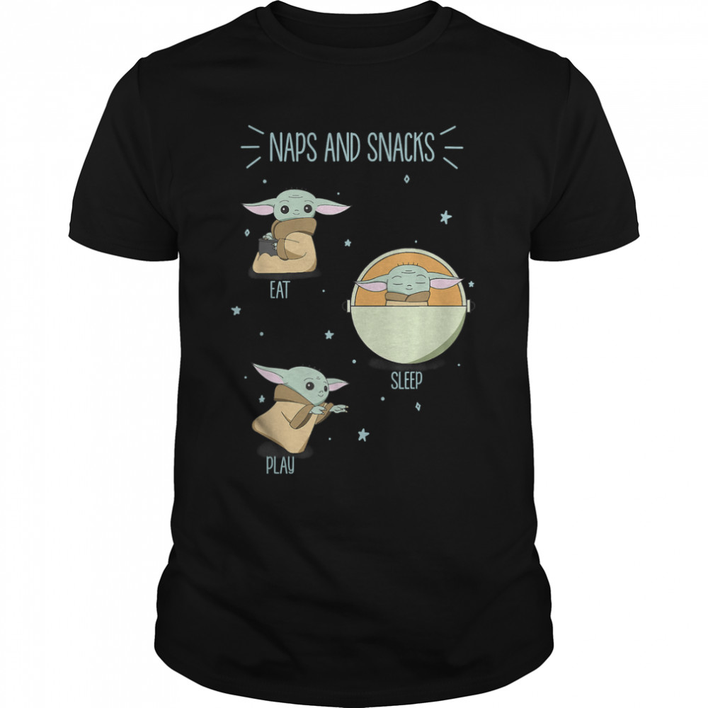 Star Wars The Mandalorian The Child Naps And Snacks Doodles T- Copy Classic Men's T-shirt