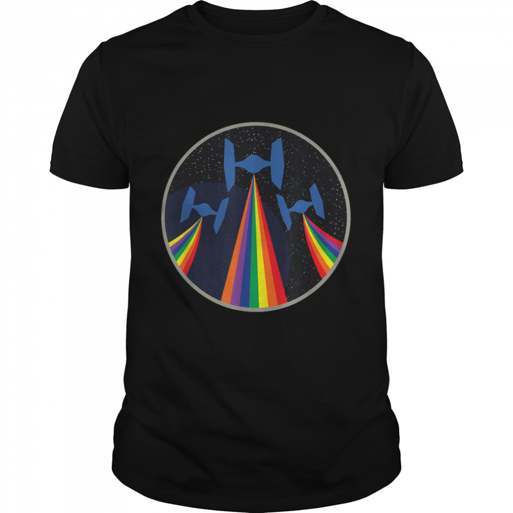 Star Wars Tie Fighter Rainbow Galaxy T-Shirt