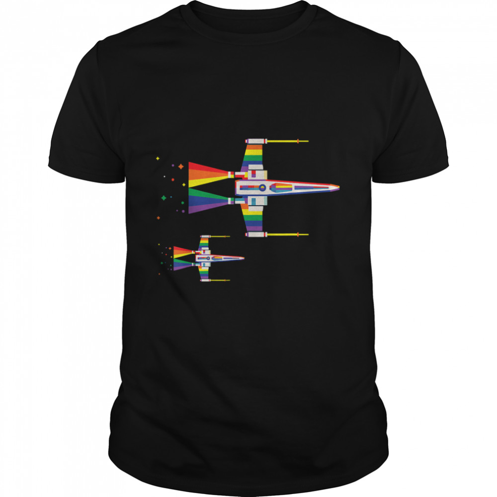 Star Wars X-Wing Starfighter Rainbow T-Shirt