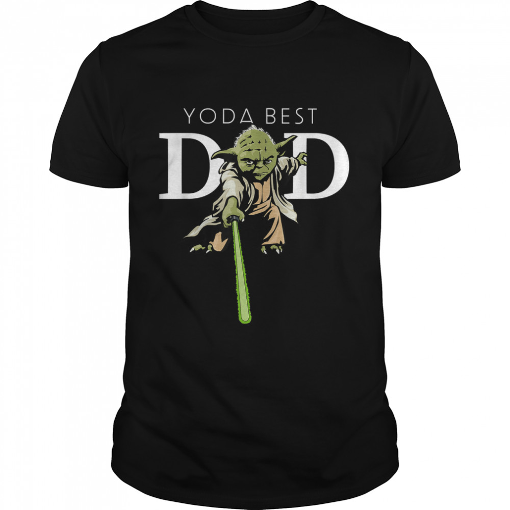 Star Wars Yoda Lightsaber Best Dad Father'S Day Men'S T-Shirt