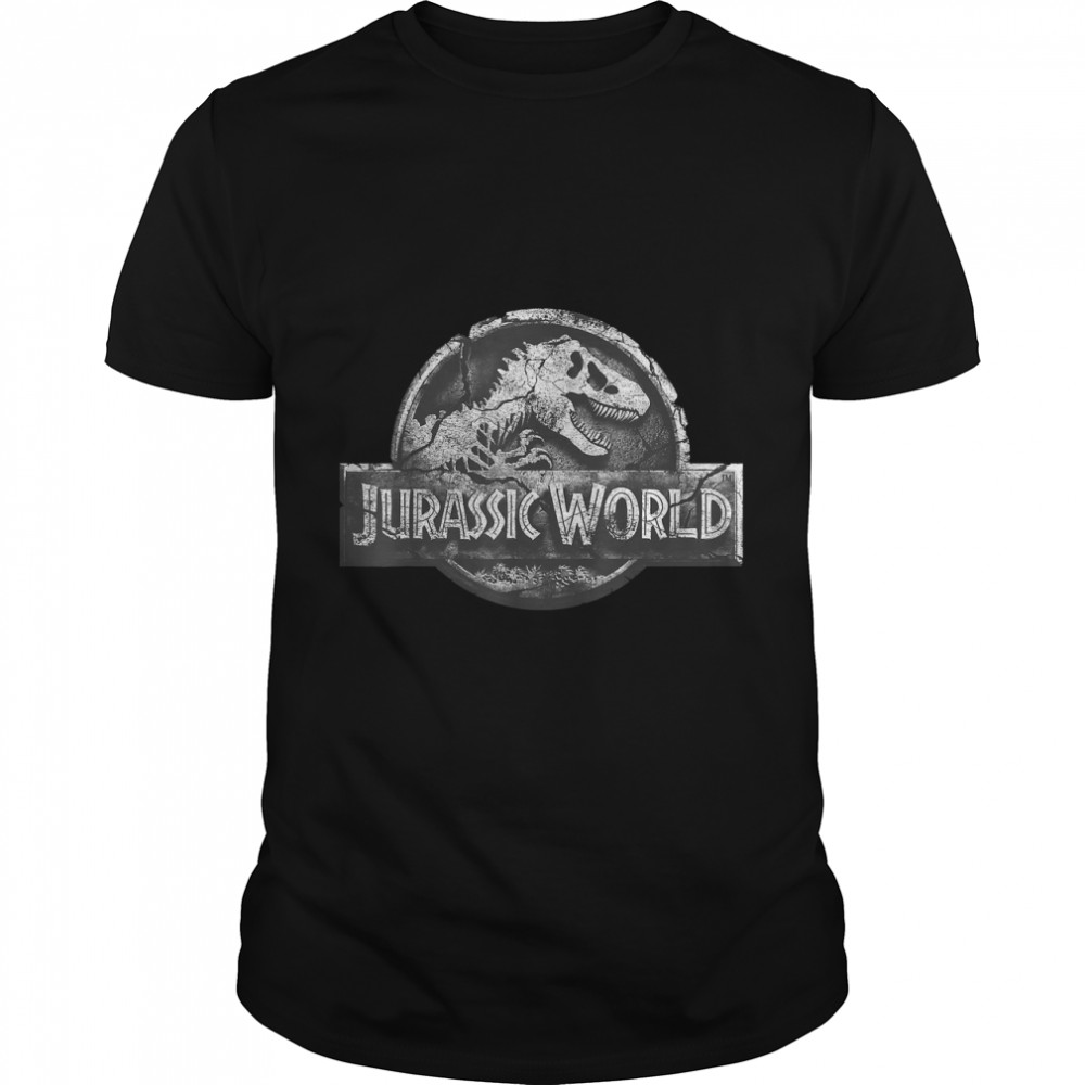 Jurassic World Two Distressed Stone Logo Graphic T- Classic Men's T-shirt