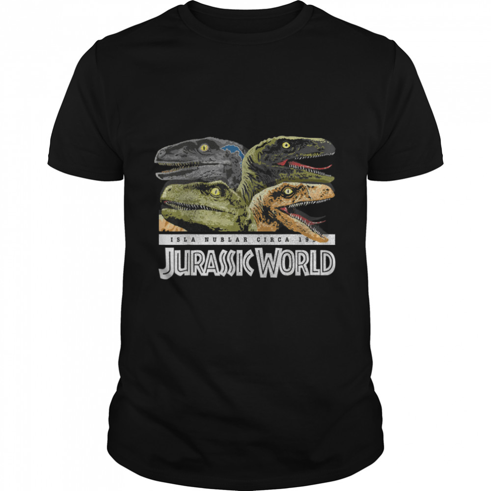 Jurassic World Velociraptor Pack Portraits Graphic T-Shirt
