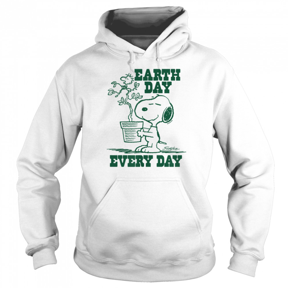 peanuts snoopy earth day every day t unisex hoodie