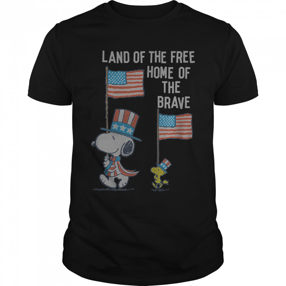 Peanuts Home of The Brave T- Classic Men's T-shirt