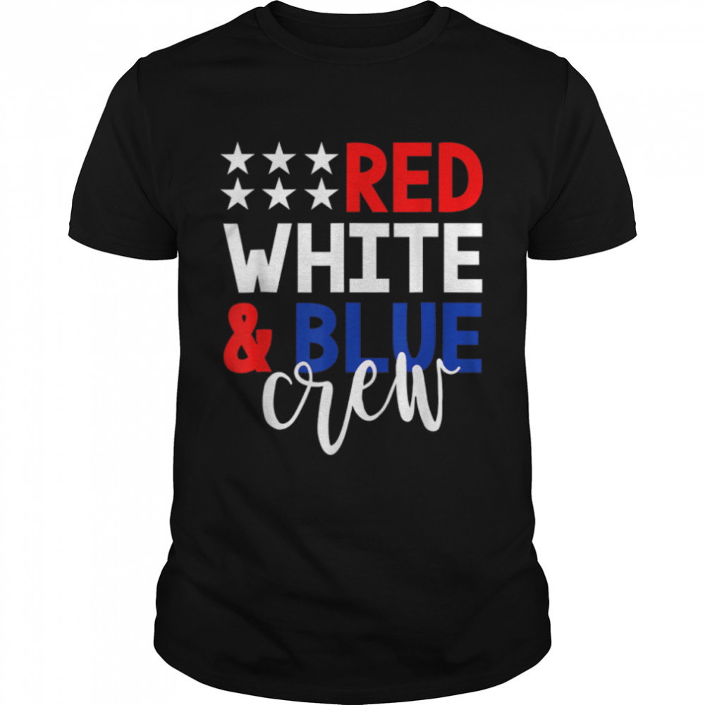 4th Of July Red White Blue Crew T- B0B2R6NGLD Classic Men's T-shirt