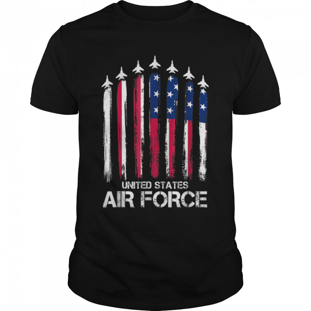 Air Force Us Veterans American Flag 4Th Of July Patriotic T-Shirt B0B2R754Kl