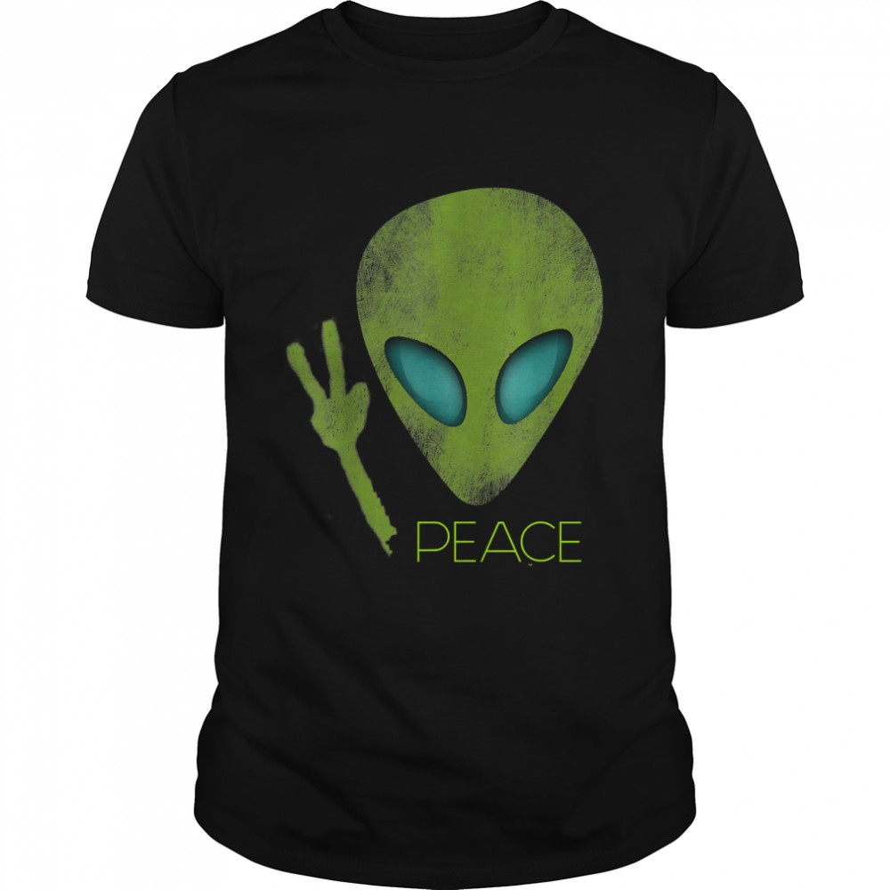 Alien Peace Cool Funny Cute Ufo Lover Birthday Gift T-Shirt