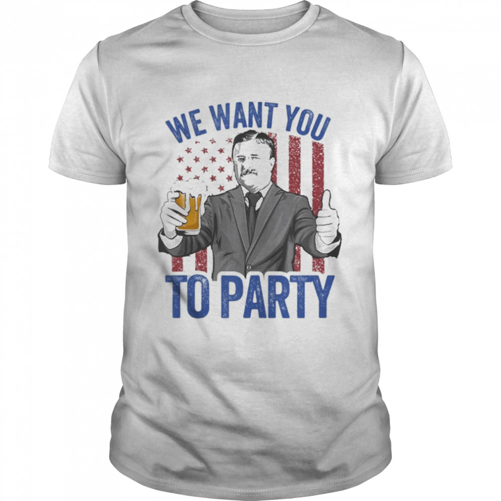 American Flag Usa Theodore Roosevelt 4Th Of July Shirt