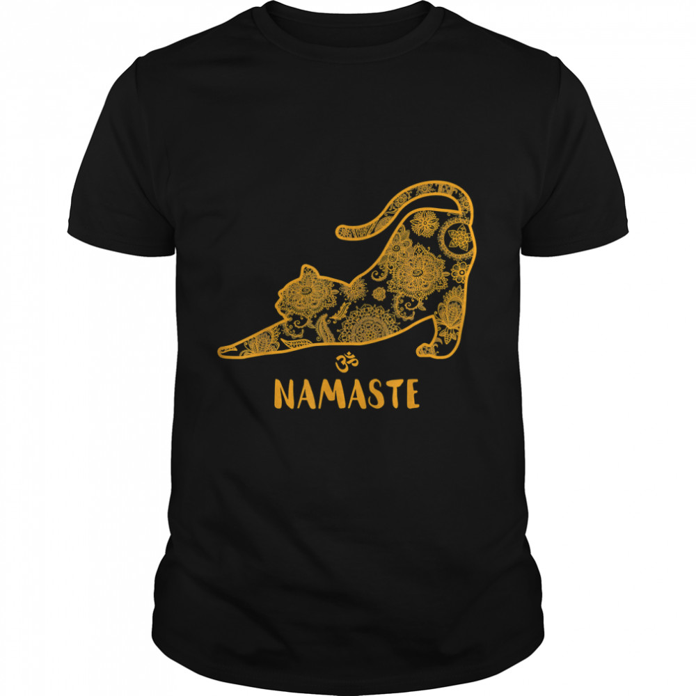 Cat Yoga Namaste OM - Funny Yoga Gift T-Shirt