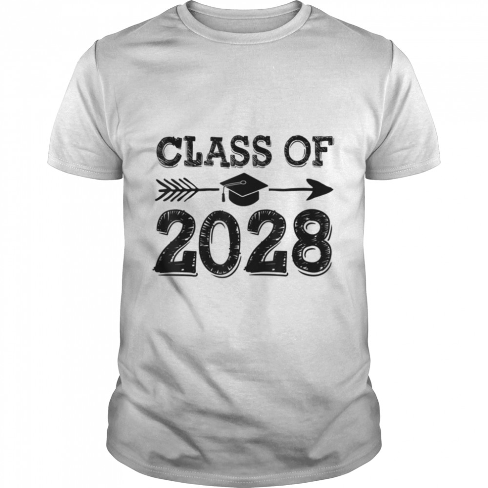 Class Of 2028 Grow With Me Graduation First Day Of School T-Shirt B0B2Qk9Rd8