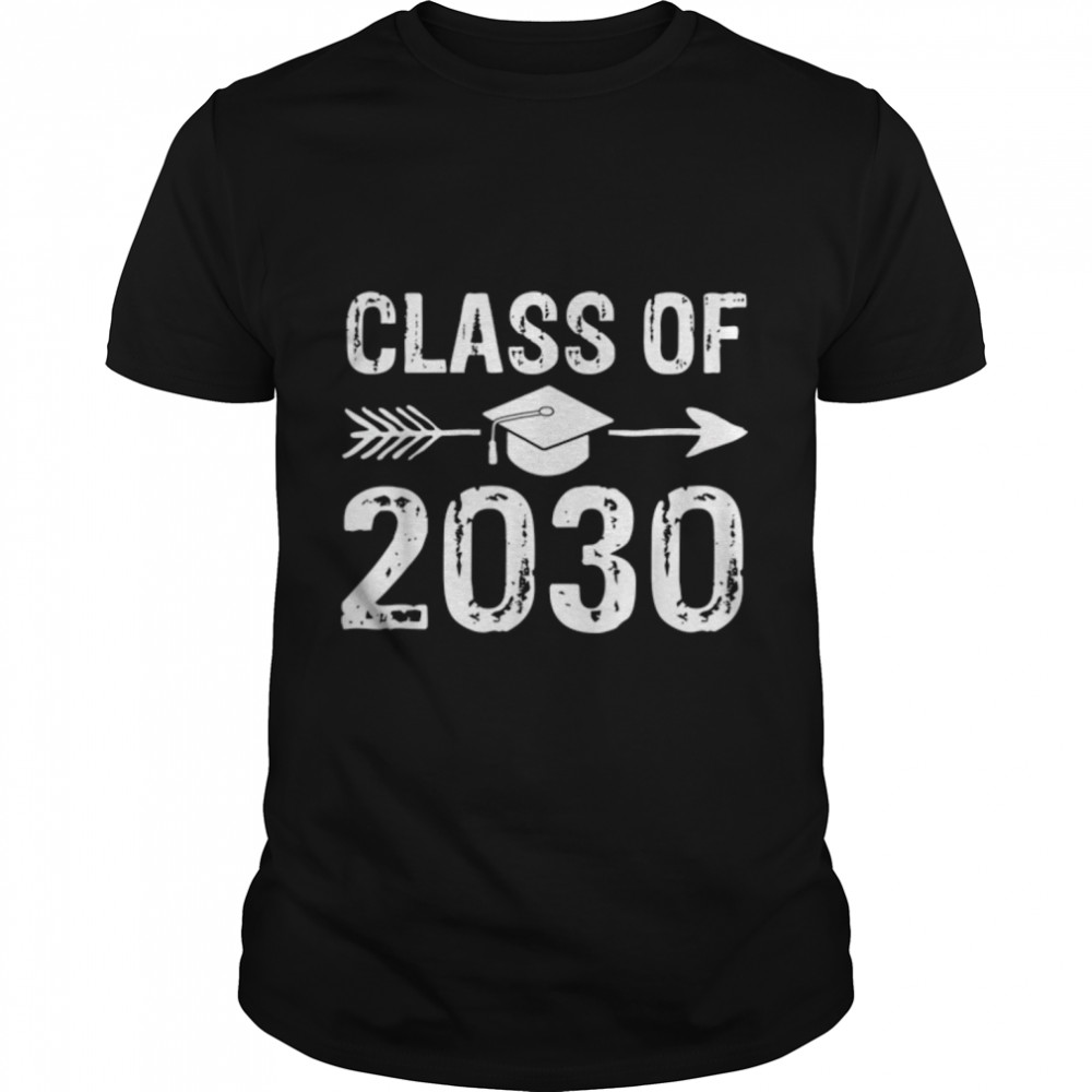 Class Of 2030 Grow With Me Graduation First Day Of School T-Shirt B0B2QJVWS3