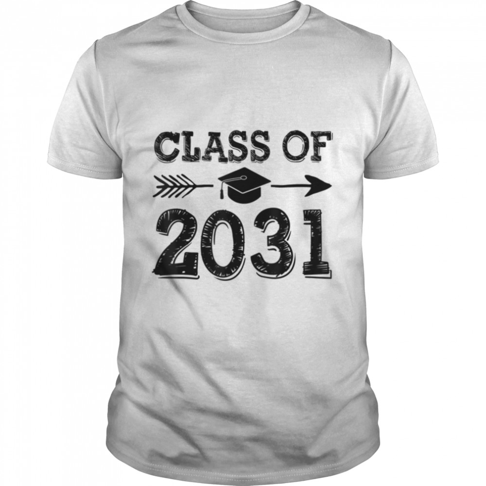 Class Of 2031 Grow With Me Graduation First Day Of School T-Shirt B0B2Qk91Q6