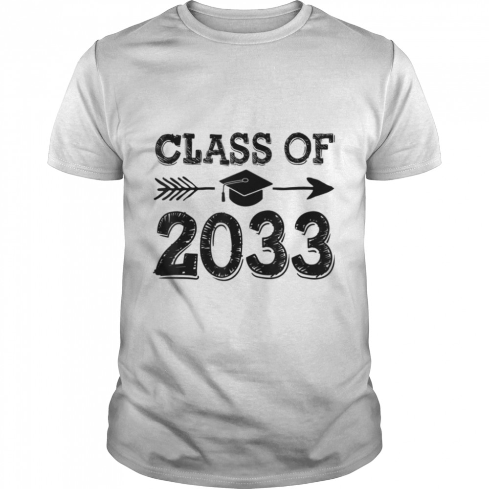 Class Of 2033 Grow With Me Graduation First Day Of School T-Shirt B0B2QJVSV3