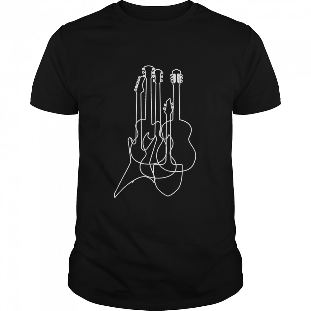 Electric Acoustic Guitars Classical Music Lover Gift T-Shirt