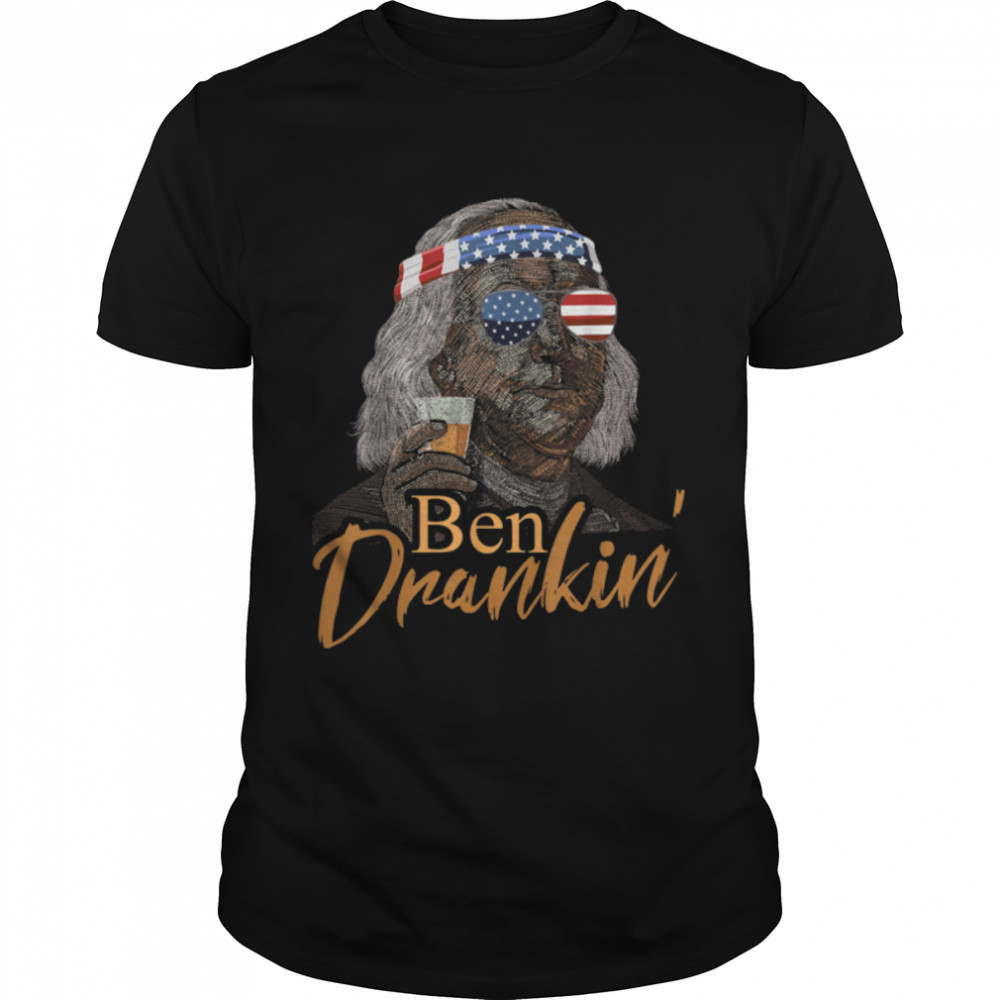 Funny Drinking President 4th of July American Patriots T-Shirt B0B2PL38L5