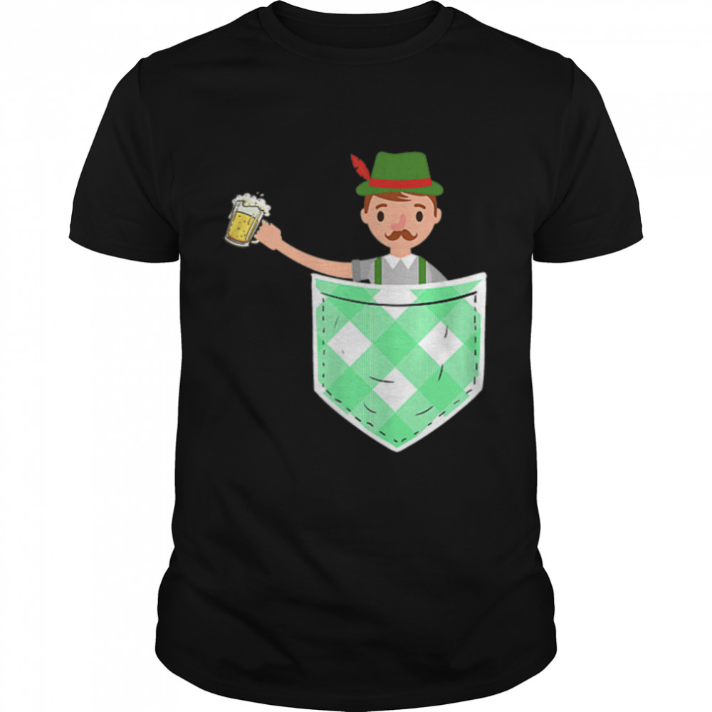 German Beer Oktoberfest German Beer Festival Drinking Pocket T-Shirt B0B2PCHM6D