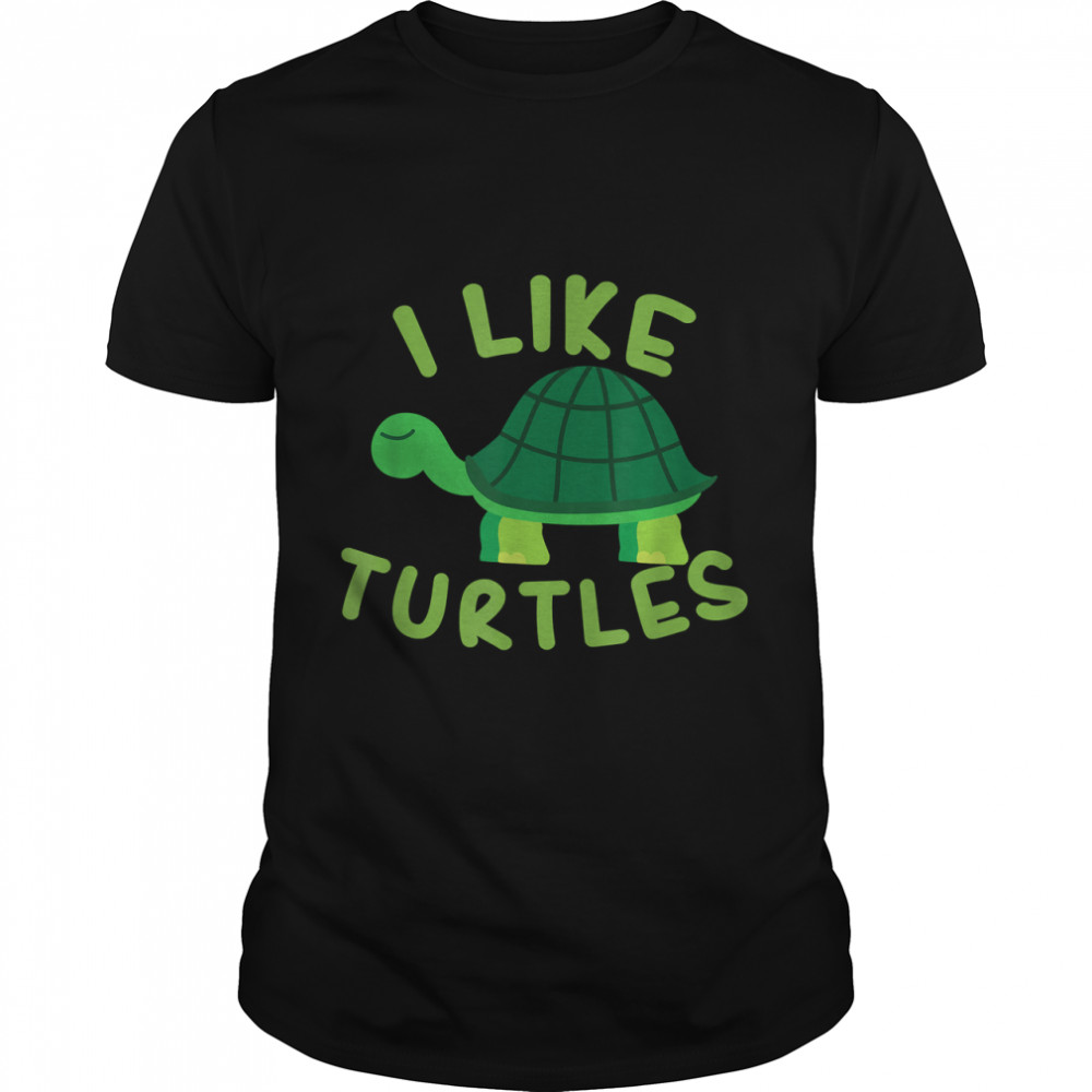 I Like Turtles Tortoise Sea Animal Funny Gift T-Shirt