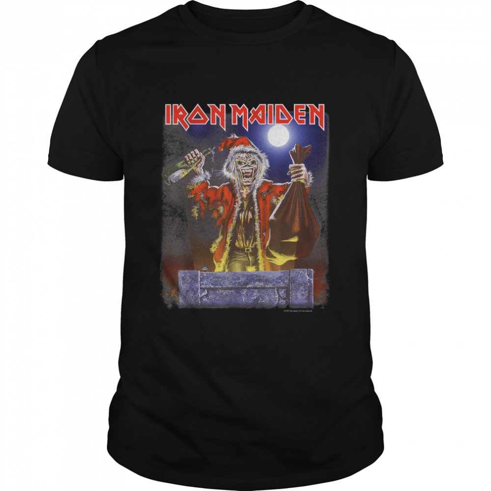 Iron Maiden - No Prayer Santa Eddie Christmas T-Shirt