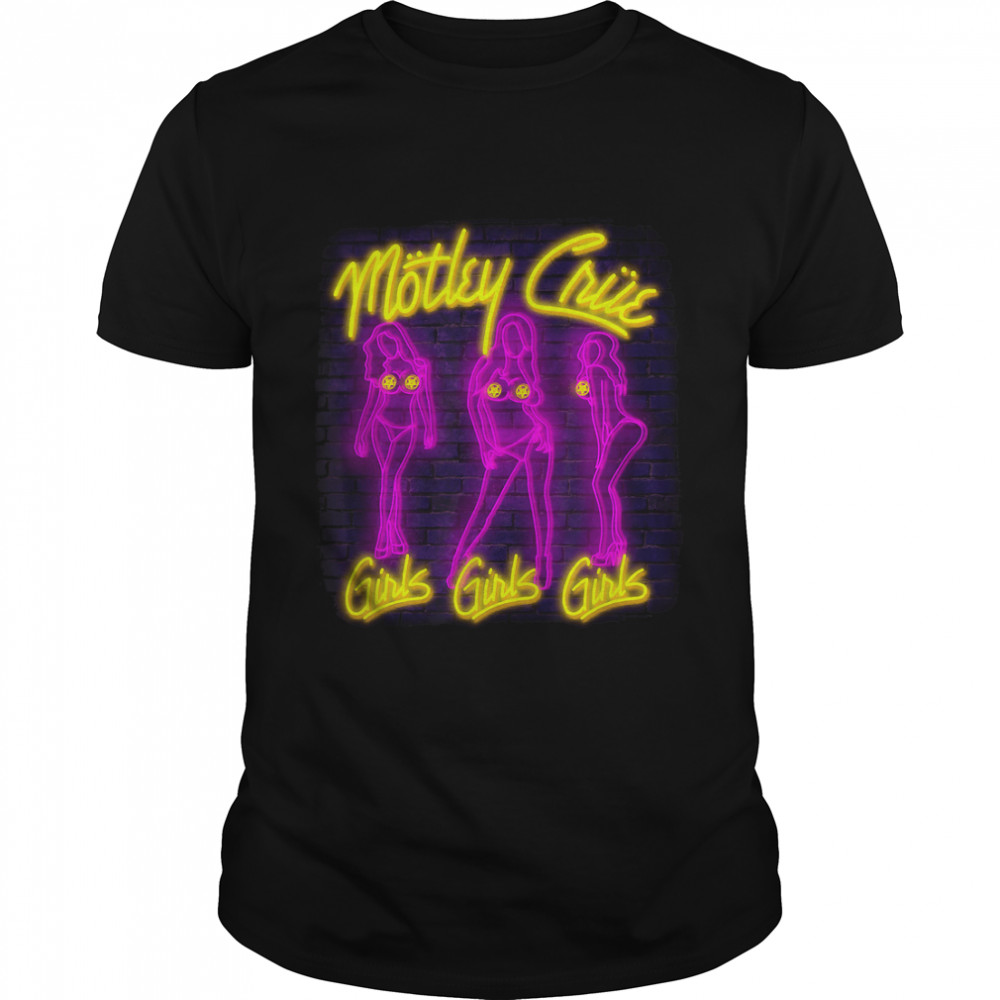 Mötley Crüe – Sweet To Eat Neon Girls Girls Girls T-Shirt