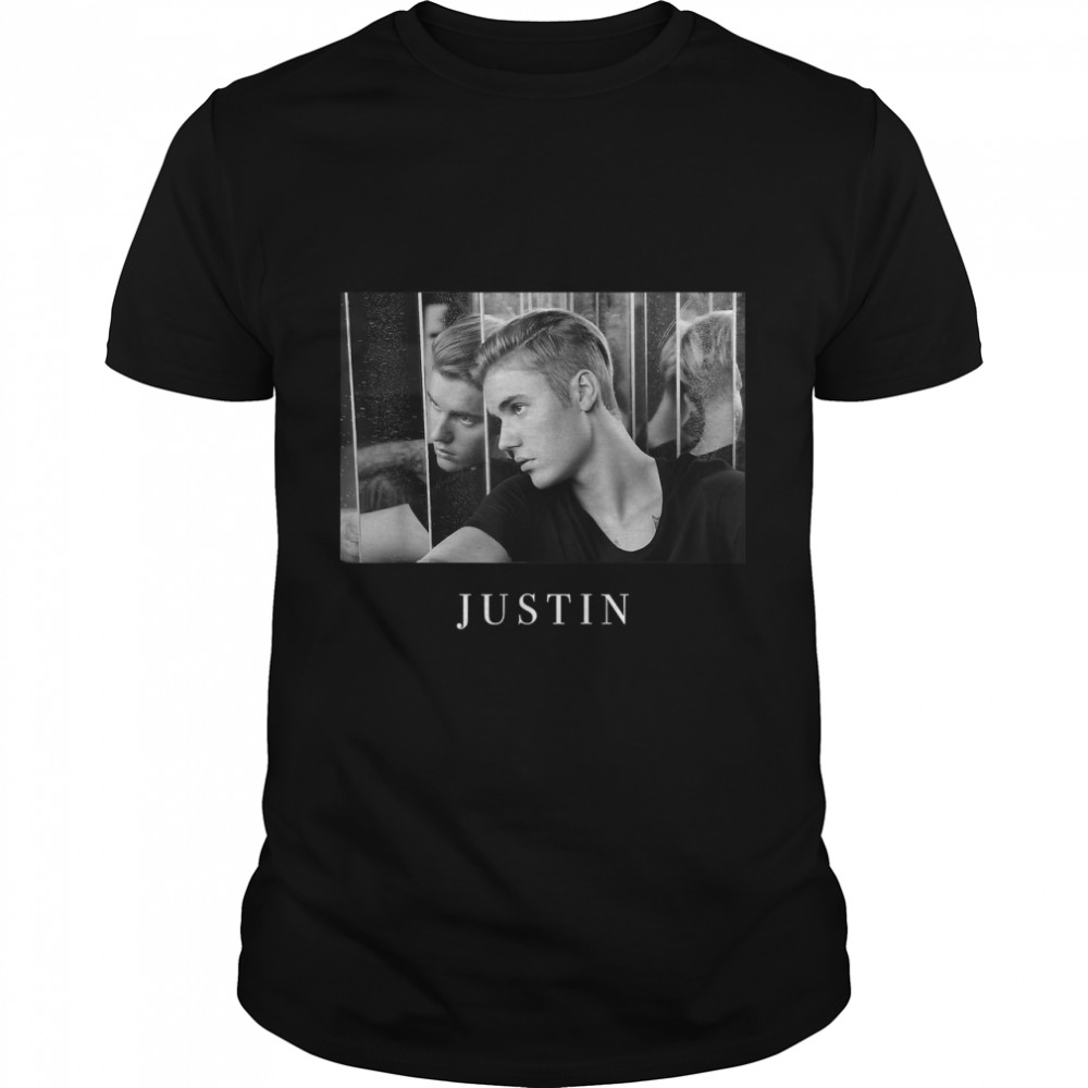 Official Justin Bieber Reflection Photo B&W T- Classic Men's T-shirt