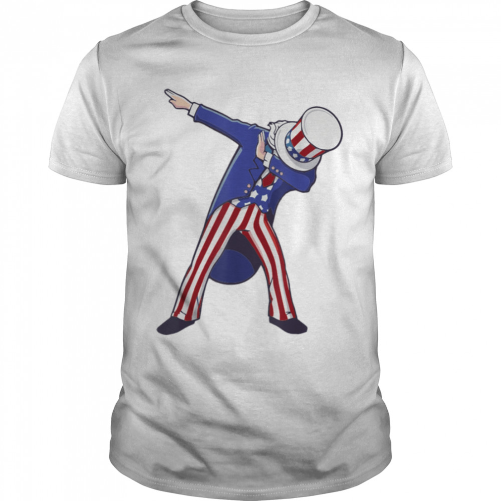 Patriotic Usa American Flag 4Th Of July Dabbing Uncle T-Shirt B0B2R34N38
