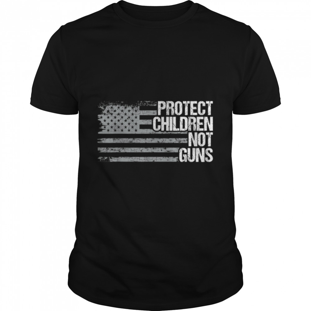 Protect Children Not Guns Us Flag T-Shirt B0B2Qmv59J