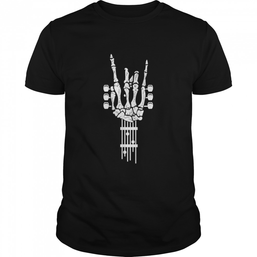 Rock & Roll Skeleton Guitar Music Lover Gift T-Shirt