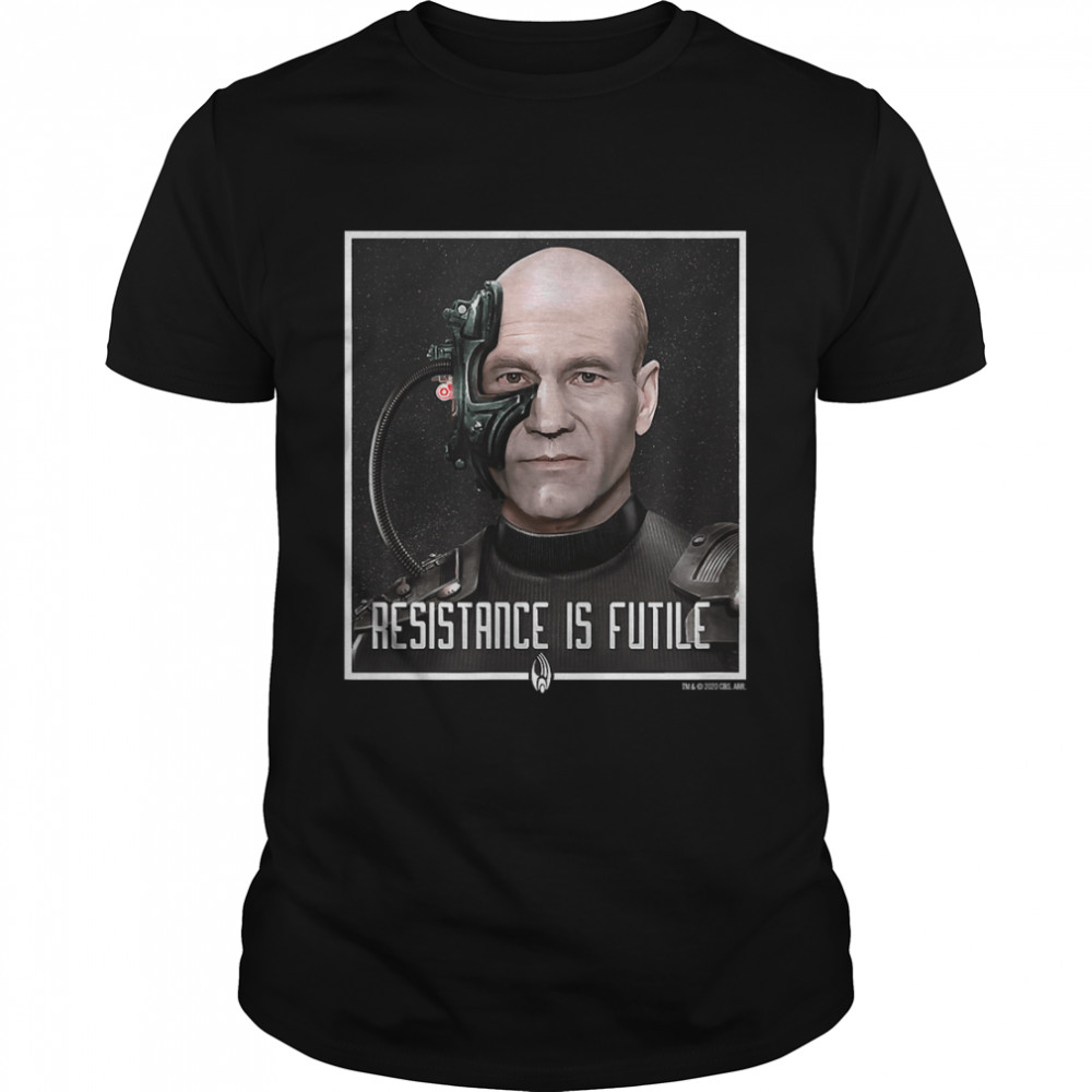 Star Trek The Next Generation Picard Resistance Is Futile T-Shirt