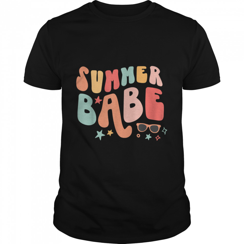 Summer Girl Retro Vintage Groovy Hello Summer Vacation T-Shirt