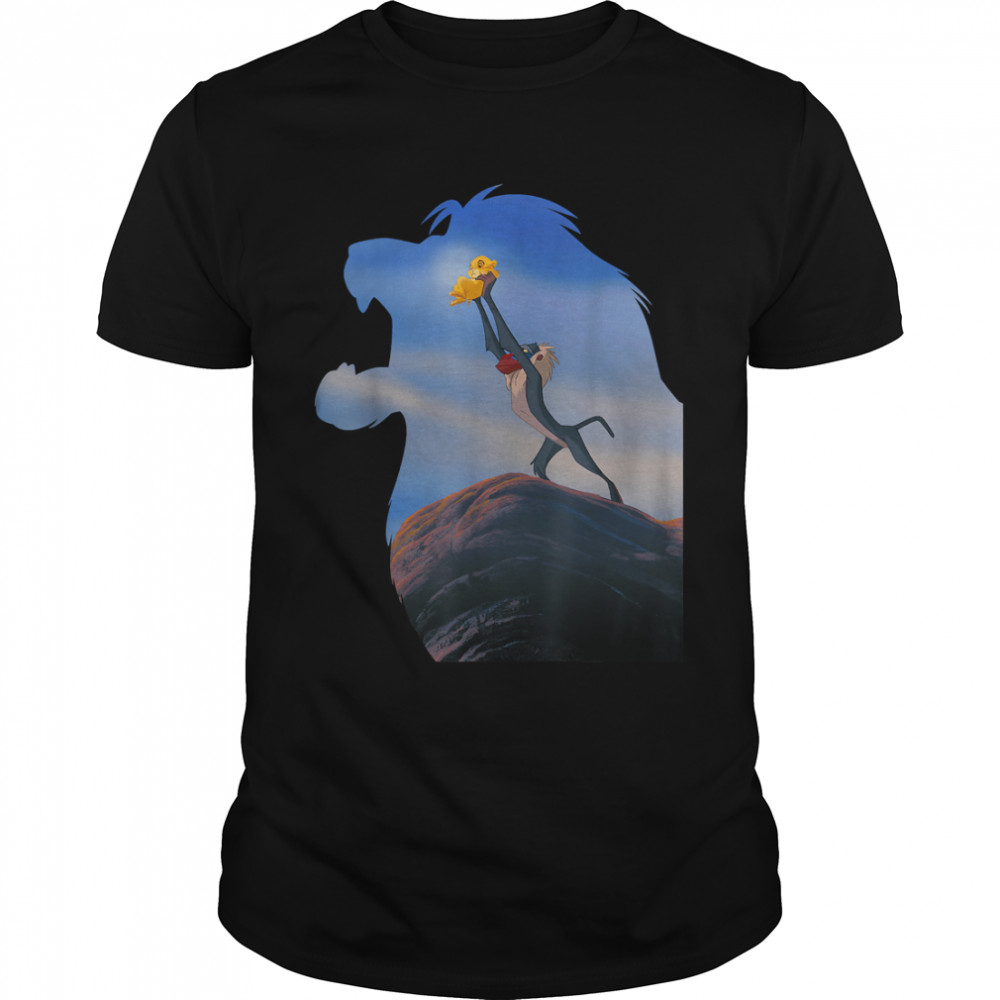 Disney Lion King Mufasa Silhouette Pride Rock Rafiki Simba T Shirt Trend Tee Shirts Store 