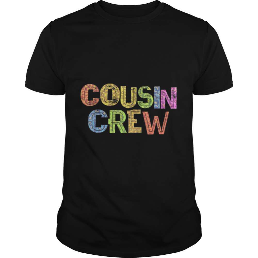 Funny COUSIN CREW Leopard Print Family Summer Camp 2022 Crew T-Shirt B0B2RH4SVX