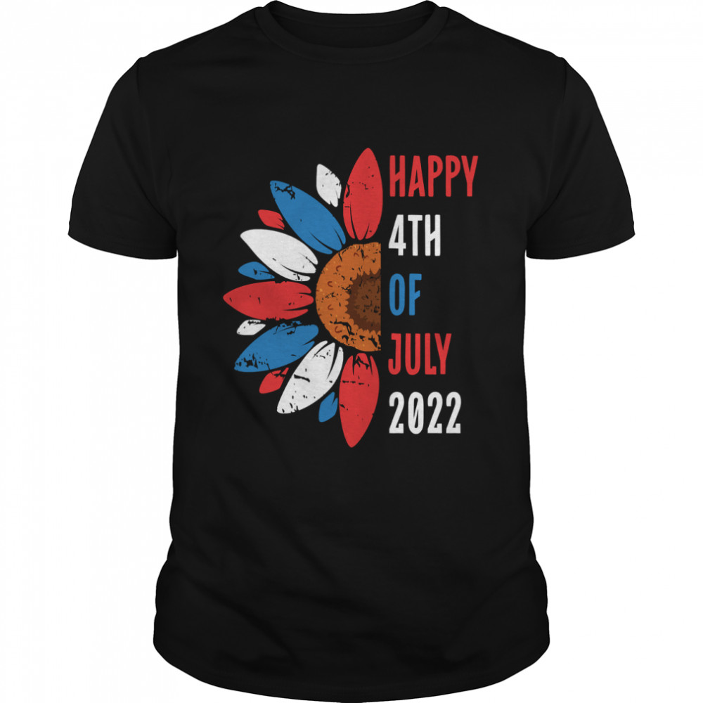 Happy 4th Of July 2022 Sunflower Essential T- Classic Men's T-shirt