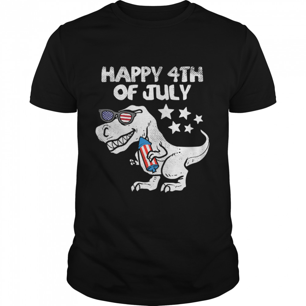 Happy 4Th Of July Toddler Trex Classic T-Shirt
